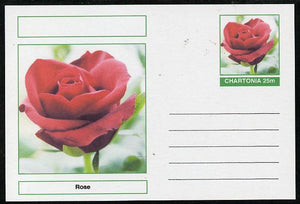 Chartonia (Fantasy) Flowers - Rose postal stationery card unused and fine