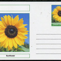 Chartonia (Fantasy) Flowers - Sunflower postal stationery card unused and fine