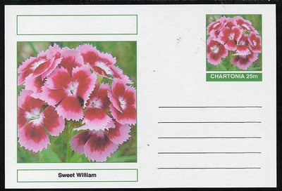 Chartonia (Fantasy) Flowers - Sweet William postal stationery card unused and fine