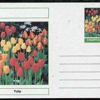 Chartonia (Fantasy) Flowers - Tulip postal stationery card unused and fine