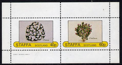 Staffa 1982 Flowers #05 (Olearia & Escallonia) perf,set of 2 values (40p & 60p) unmounted mint