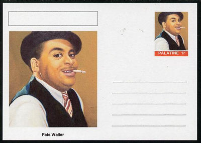 Palatine (Fantasy) Personalities - Fats Waller postal stationery card unused and fine