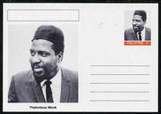 Palatine (Fantasy) Personalities - Thelonious Monk postal stationery card unused and fine