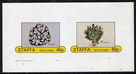 Staffa 1982 Flowers #05(Olearia & Escallonia) imperf,set of 2 values (40p & 60p) unmounted mint