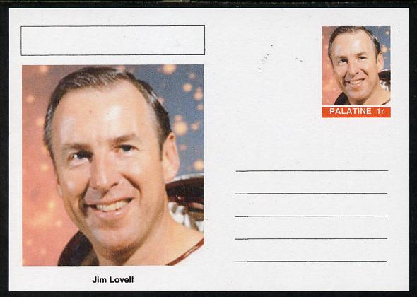 Palatine (Fantasy) Personalities - Jim Lovell (astronaut) postal stationery card unused and fine