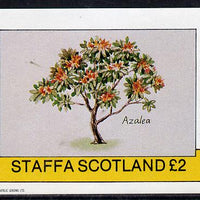 Staffa 1982 Flowers #05 (Azalea) imperf deluxe sheet (£2 value) unmounted mint