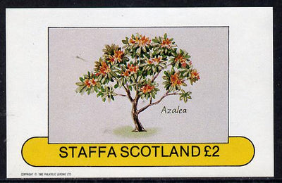 Staffa 1982 Flowers #05 (Azalea) imperf deluxe sheet (£2 value) unmounted mint