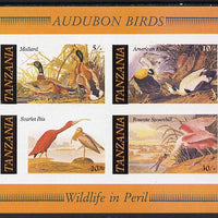 Tanzania 1986 John Audubon Birds m/sheet imperf (as SG MS 468) unmounted mint