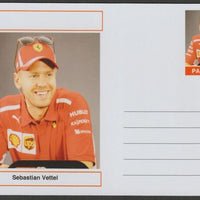 Palatine (Fantasy) Personalities - Sebastian Vettel (F1) glossy postal stationery card unused and fine