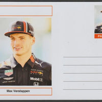 Palatine (Fantasy) Personalities - Max Verstappen (F1) glossy postal stationery card unused and fine