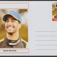 Palatine (Fantasy) Personalities - Daniel Ricciardo (F1) glossy postal stationery card unused and fine