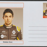 Palatine (Fantasy) Personalities - Esteban Ocon (F1) postal stationery card unused and fine