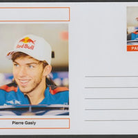 Palatine (Fantasy) Personalities - Pierre Gasly (F1) glossy postal stationery card unused and fine