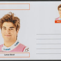 Palatine (Fantasy) Personalities - Lance Stroll (F1) glossy postal stationery card unused and fine