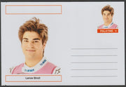 Palatine (Fantasy) Personalities - Lance Stroll (F1) glossy postal stationery card unused and fine