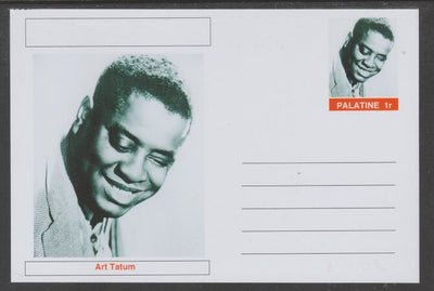 Palatine (Fantasy) Personalities - Art Tatum glossy postal stationery card unused and fine