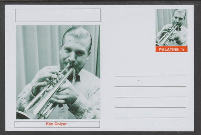 Palatine (Fantasy) Personalities - Ken Colyer glossy postal stationery card unused and fine