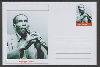 Palatine (Fantasy) Personalities - George Lewis glossy postal stationery card unused and fine