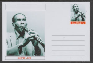 Palatine (Fantasy) Personalities - George Lewis glossy postal stationery card unused and fine