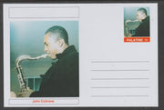 Palatine (Fantasy) Personalities - John Coltrane glossy postal stationery card unused and fine