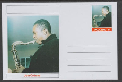 Palatine (Fantasy) Personalities - John Coltrane glossy postal stationery card unused and fine
