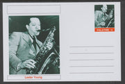Palatine (Fantasy) Personalities - Lester Young glossy postal stationery card unused and fine