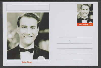 Palatine (Fantasy) Personalities - Artie Shaw glossy postal stationery card unused and fine