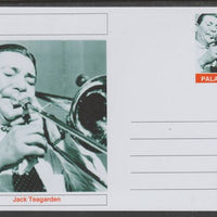 Palatine (Fantasy) Personalities - Jack Teagarden glossy postal stationery card unused and fine