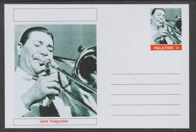 Palatine (Fantasy) Personalities - Jack Teagarden glossy postal stationery card unused and fine