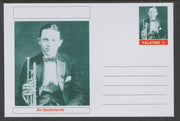 Palatine (Fantasy) Personalities - Bix Beiderbecke glossy postal stationery card unused and fine