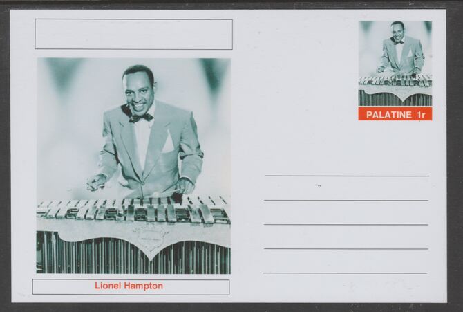 Palatine (Fantasy) Personalities - Lionel Hampton glossy postal stationery card unused and fine