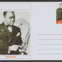Palatine (Fantasy) Personalities - King Oliver glossy postal stationery card unused and fine