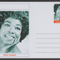 Palatine (Fantasy) Personalities - Sarah Vaughan glossy postal stationery card unused and fine