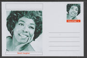 Palatine (Fantasy) Personalities - Sarah Vaughan glossy postal stationery card unused and fine
