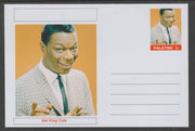 Palatine (Fantasy) Personalities - Nat King Cole glossy postal stationery card unused and fine