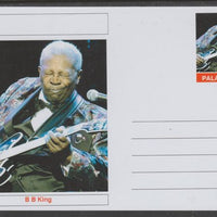 Palatine (Fantasy) Personalities - B B King glossy postal stationery card unused and fine
