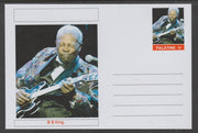 Palatine (Fantasy) Personalities - B B King glossy postal stationery card unused and fine
