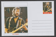 Palatine (Fantasy) Personalities - Eric Clapton glossy postal stationery card unused and fine