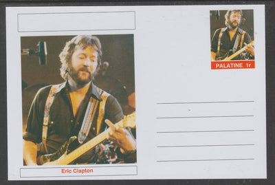 Palatine (Fantasy) Personalities - Eric Clapton glossy postal stationery card unused and fine