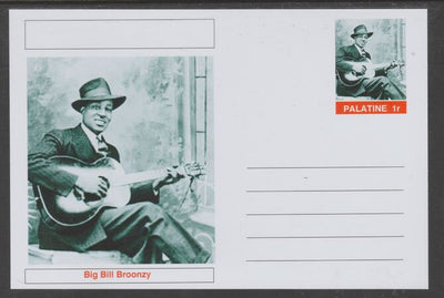 Palatine (Fantasy) Personalities - Big Bill Broonzy glossy postal stationery card unused and fine