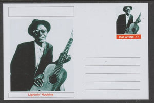 Palatine (Fantasy) Personalities - Lightnin' Hopkins glossy postal stationery card unused and fine
