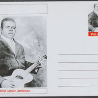 Palatine (Fantasy) Personalities - Blind Lemon Jefferson glossy postal stationery card unused and fine