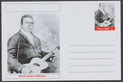 Palatine (Fantasy) Personalities - Blind Lemon Jefferson glossy postal stationery card unused and fine