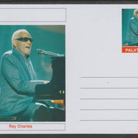 Palatine (Fantasy) Personalities - Ray Charles glossy postal stationery card unused and fine