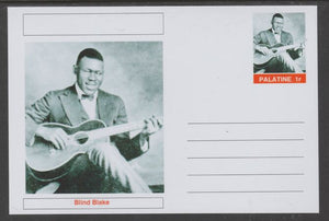 Palatine (Fantasy) Personalities - Blind Blake glossy postal stationery card unused and fine