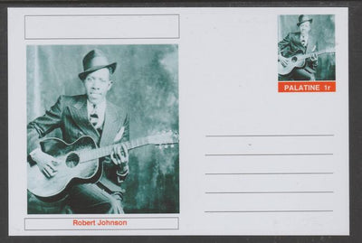 Palatine (Fantasy) Personalities - Robert Johnson glossy postal stationery card unused and fine