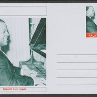 Palatine (Fantasy) Personalities - Meade Lux Lewis glossy postal stationery card unused and fine