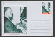 Palatine (Fantasy) Personalities - Meade Lux Lewis glossy postal stationery card unused and fine