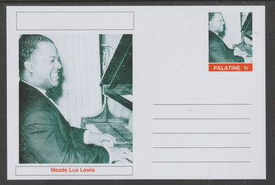Palatine (Fantasy) Personalities - Meade Lux Lewis glossy postal stationery card unused and fine