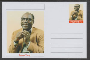 Palatine (Fantasy) Personalities - Sonny Terry glossy postal stationery card unused and fine